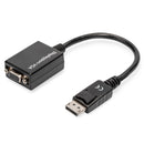 DIGITUS ADAPTADOR DISPLAYPORT -  VGA MF 0.15MT PRETO