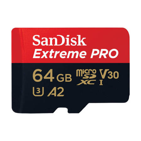 SANDISK MICROSDXC 64GB EXTREME PRO A2 C10 V30 UHS-I U3