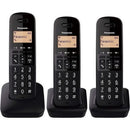 TELEFONE SEM FIO PANASONIC KX-TGB613SPB PACK TRIO PRETO