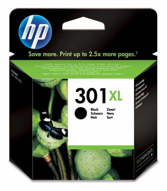 HP Tinteiro Original 301XL Preto de elevado rendimento