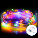 LUZES DE CORDA DE FIO DE COBRE DE 3AA, RGBY, 2M