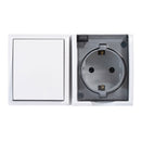 TOMADA DE SUPERFÍCIE, SCHUKO 2P+T + COMUTADOR, 16A 250V~, IP54, S