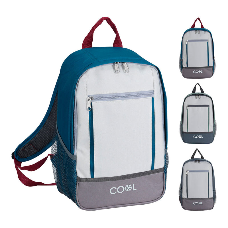 MOCHILA ISOTÉRMICA COM 2 COMPARTIMENTOS 10 L. 23X15X36CM CORES VA