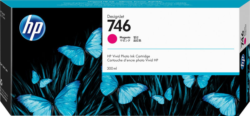 HP Tinteiro DesignJet 746 Magenta (300 ml)