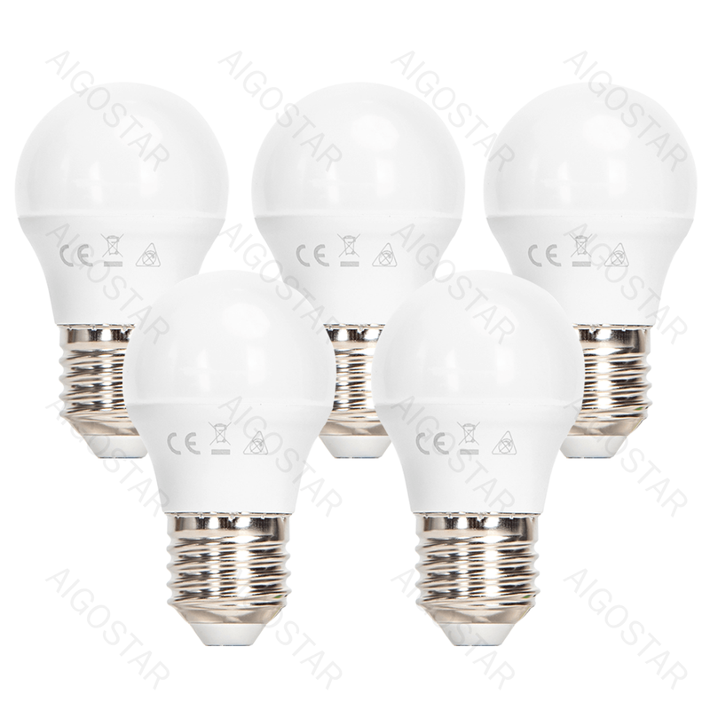 LED G45 E27 6W 4000K 5PCS