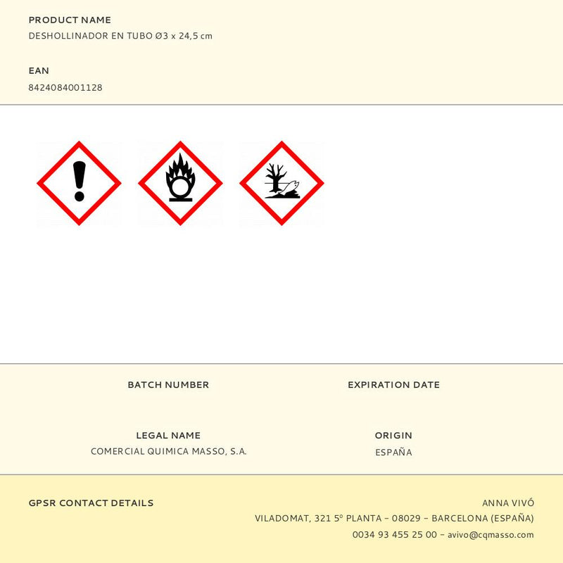 LIMPA FULIGEM Ø3X24,5CM 230072N FUEGONET - MASSÓ