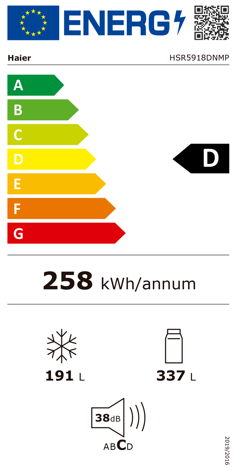 FRIGORÍFICO AMERICANO HAIER HSR5918DNMP( NO FROST TOTAL  - PLATIN