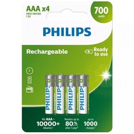 Philips Rechargeables Pilha R03B4A70/10