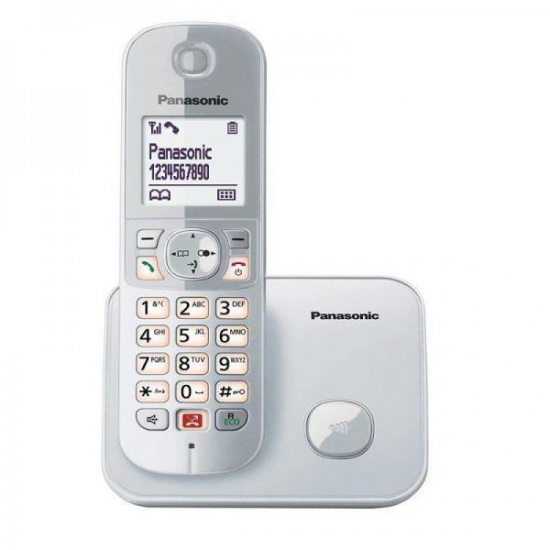 TELEFONE SEM FIOS PANASONIC KX-TG6851SP CINZA