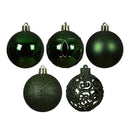 BOLAS DE DECORAÇÃO PARA ÁRVORE DE NATAL Ø6 CM, VERDES, CAIXA COM