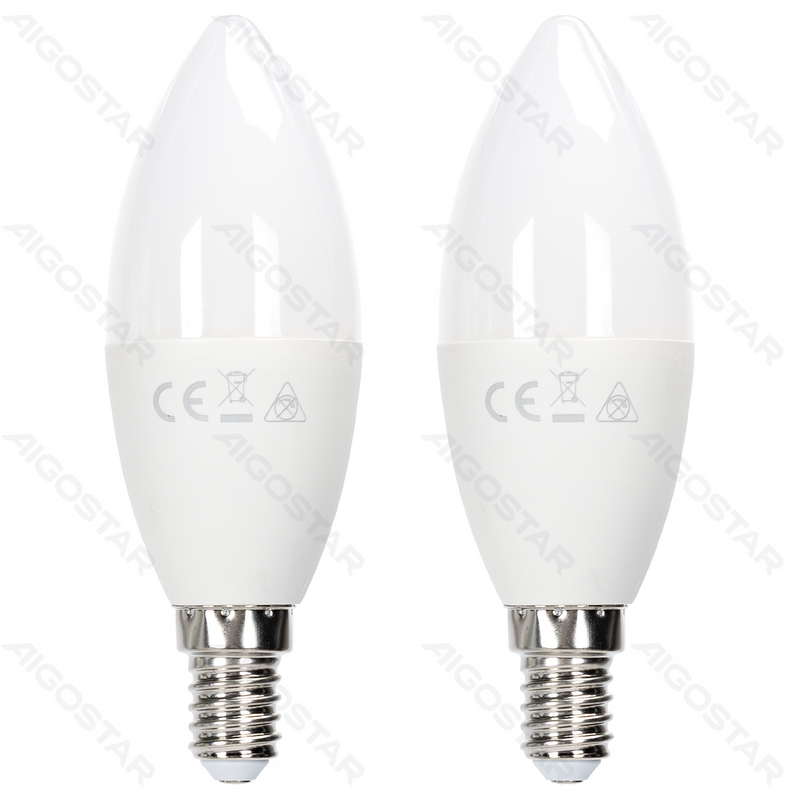 LÂMPADA DE LED C37 E14 12W LUZ FRIA 2PCS