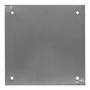 PLACA CEGA, MODELO PLP12, FABRICADA EM AÇO INOXIDÁVEL COM ACABAME