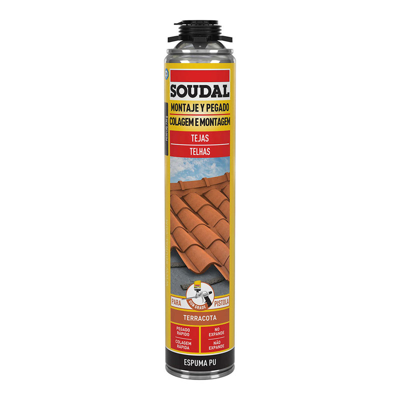 ESPUMA PARA TELHAS PISTOLA VERMELHO 750ML SOUDAL