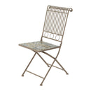 CADEIRA METÁLICA/MOSAICO COR: CASTANHO 45X38X90CM MODELO BISTRO P