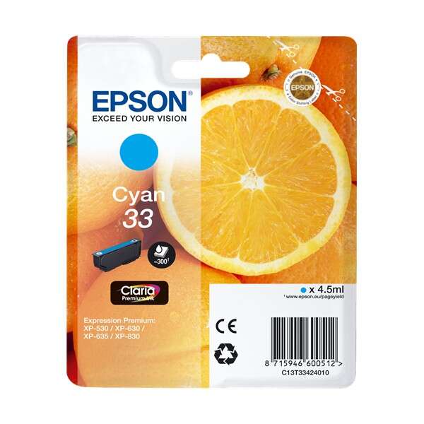 Epson Oranges C13T33424012 tinteiro 1 unidade(s) Original Rendime