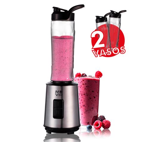 MUVIP BATIDORA SMOOTHIE 300W INOX 2 VASOS 600ML - COLOR VARIOS