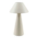 CANDEEIRO DE MESA, E27, EM FORMATO DE COGUMELO, COR BRANCO SUJO,