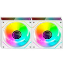 PACK 2 VENTILADORES MARS GAMING MF-3DPROX2R 12CM ARGB BLANCOS