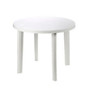 MESA REDONDA PARA AO AR LIVRE. COR: BRANCO Ø90X72CM IPAE PROGARDE