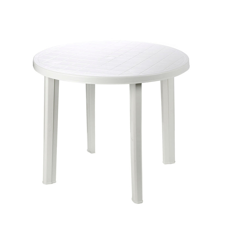 MESA REDONDA PARA AO AR LIVRE. COR: BRANCO Ø90X72CM IPAE PROGARDE