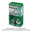 CAIXA S 16 UNID. ANILHA PLANA LARGA ZINCO 5,3X15MM FADIX