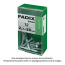 CAIXA S 12 UNID. PREGO CP ESTRIADO AÇO 2,7X30MM FADIX