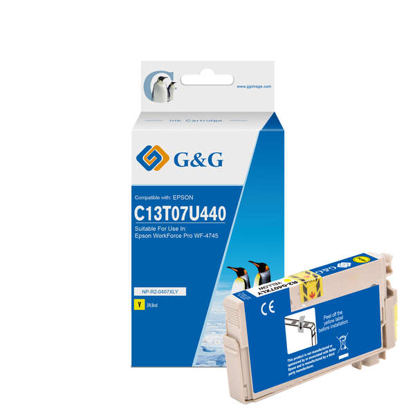 G&G EPSON 407 AMARILLO CARTUCHO DE TINTA GENERICO - REEMPLAZA C13