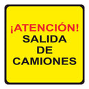 SINAL DE TRÂNSITO ´´SALIDA CAMIONES´´, PVC, 70 X 50 CM