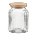 FRASCO DE VIDRO E BAMBU PARA COZINHA 1000ML MS72137 ANDREA HOUSE
