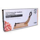 SUPORTE DE PRESUNTO MADEIRA DE PINHO PREMIUM COM FACA INCLUIDA GO