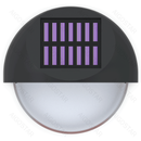 LÂMPADA DE PAREDE LED SOLAR PRETA RGB