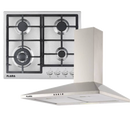 CONJUNTO MESA + EXAUSTOR FLAMA 9903FL( GÁS  - 4 G  - FRONTAIS  )