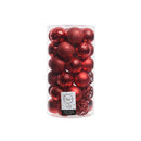 PACK DE 37 BOLAS DECORATIVAS VERMELHAS, Ø6CM. DECORIS