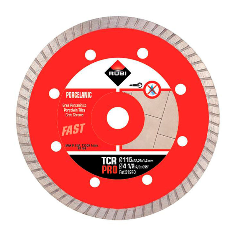 DISCO DIAMANTE TCR Ø115MM SUPERPRO 31970 RUBI