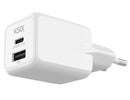 CARREGADOR KSIX 1XUSB C +1XUSB A GAN 20W BRANCO