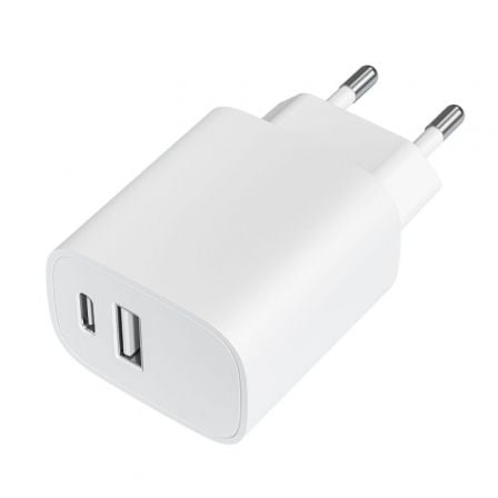 CARGADOR DE PARED LEOTEC LECSPH20W2W 1X USB TIPO-C 1X USB 20W