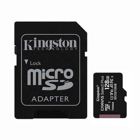 MICROSD KINGSTON CANVAS SELECT PLUS 128GB CLASS10 UHS-I SDHC(100M