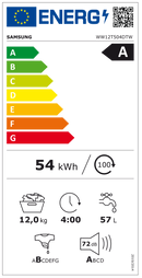 MÁQUINA DE LAVAR ROUPA SAMSUNG WW12T504DTW/S3 12KG BRANCA