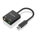 AISENS A109-0767 adaptador para cabos USB-C 2x 3.5 mm Preto