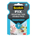 FITA DE MONTAGEM DUPLA FACE, TRANSPARENTE, 19MM X 1,5M, MAX 7 KG
