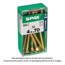CAIXA 10 UNID. PARAFUSO MADEIRA CABEZA PLANA YELLOX 4,5X70MM SPAX