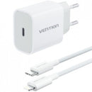 CARGADOR DE PARED VENTION G17W0-EU 1XUSB TIPO-C + CABLE LIGHTNING