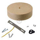 SUPORTE PARA LÂMPADA PENDENTE DE MADEIRA Ø120 X 32 MM, ORIFÍCO CE