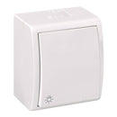 PULSADOR DE SUPERFÍCIE 10 AX 250 V~, IP54, SÉRIE AQUARIUS, GRAVAD