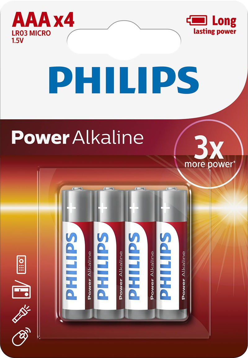 Philips Power Alkaline Pilha LR03P4B/10