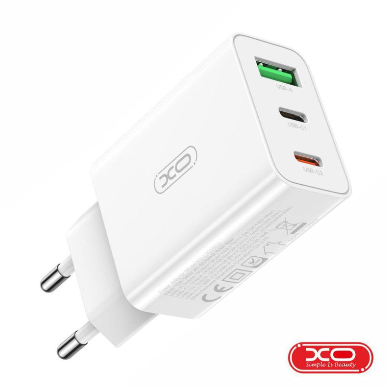 ALIMENTADOR USB-A  2X USB-C PD QC + CABO USB-A P MICROUSB