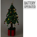 ÁRVORE DE NATAL COM LED, BRANCO QUENTE, A PILHAS, 70CM. BASICS