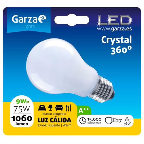 LAMPADA GARZA LED FIL.9W.E27-461124H