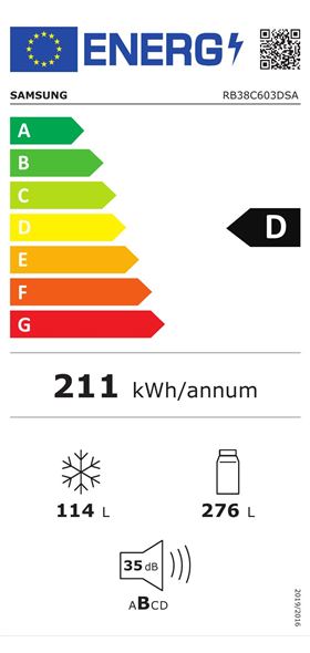 FRIGORÍFICO COMBINADO SAMSUNG RB38C603DSA 2030X595 I