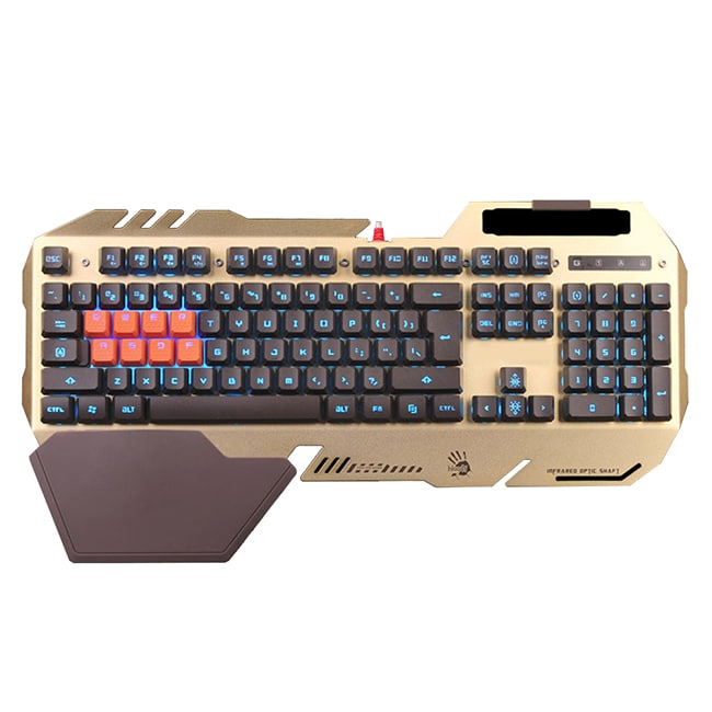 TECLADO GAMING BLOODY 8 LIGHT STRIKE B-418 DOURADO